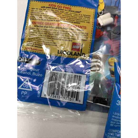 Lego City Legos Fire Rescue Ocean Diver & Water Scooter - Lot of 2 - Picture 6 of 6